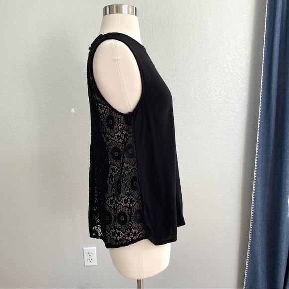 SOLD NORDSTROM ELODIE Black Lace Back Tank Size Medium - Picture 6 of 9
